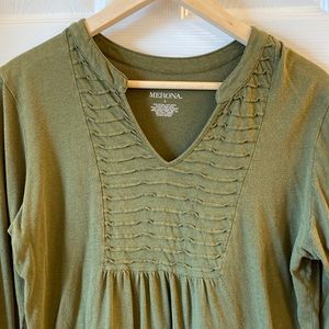 Merona blouse (from Target) green long sleeved